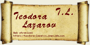 Teodora Lazarov vizit kartica